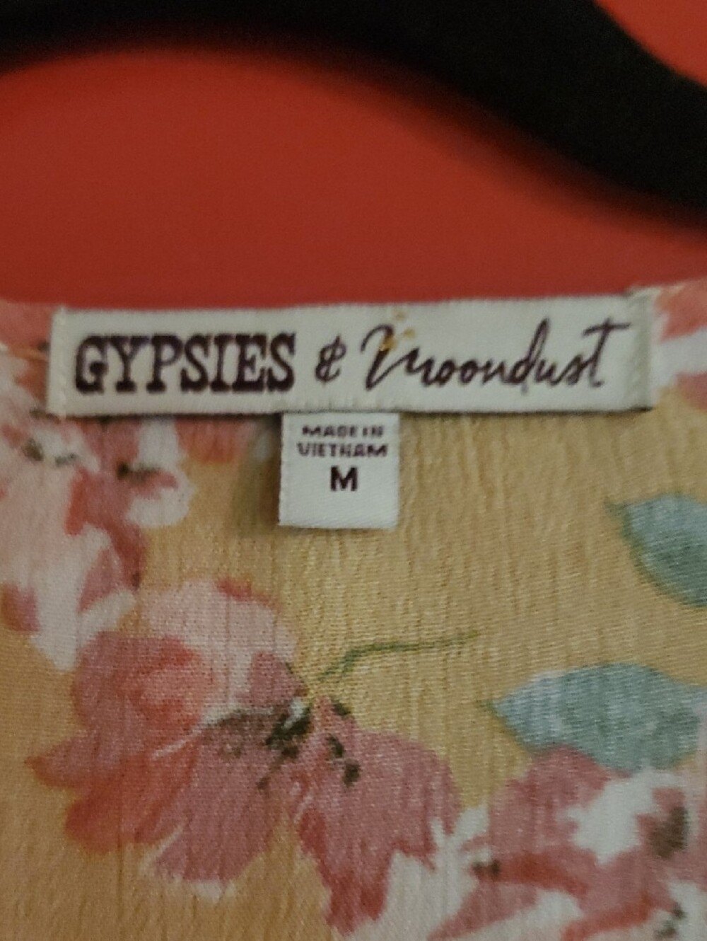 Gypsies & Moondust Yellow Floral V-Neck Maxi Dress Sz M - Picture 5 of 12